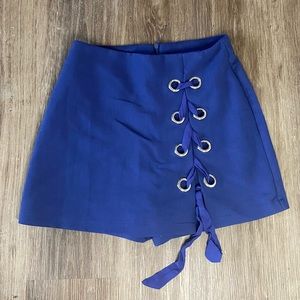 Missguided Blue Skort